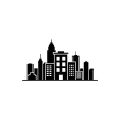 Obraz premium Modern city skyline silhouette, urban landscape, vector illustration