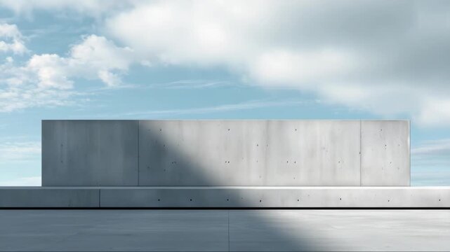 Minimalist concrete platform for product presentation