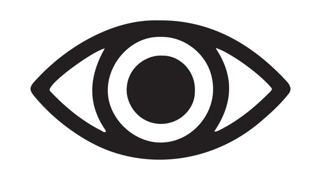 Black eye icon on white background Vector, illustration