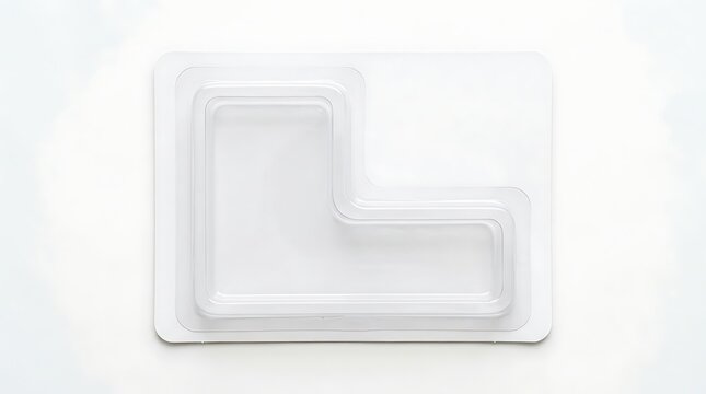 Empty plastic clamshell packaging with sections packaging clamshell container sections compartments