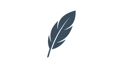 Dark blue eagle feather icon vector graphic on white background for design and decoration © Waqas