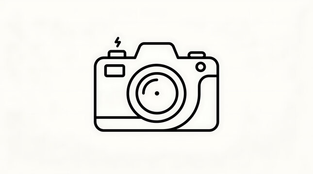 Minimal Camera Outline Icon for Mobile Apps and Websites