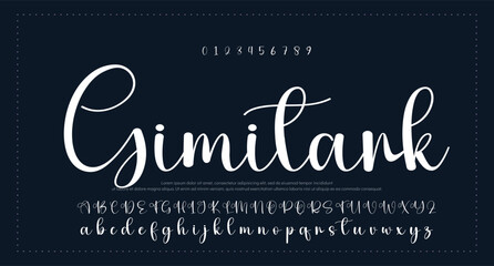 Hand drawn calligraphic vector font. Distress grunge texture. Modern script calligraphy type. ABC typography latin alphabet.  © sayka