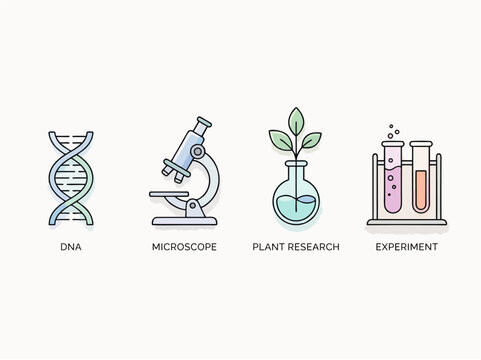 Scientists conduct plant research with DNA microscope and experiment
