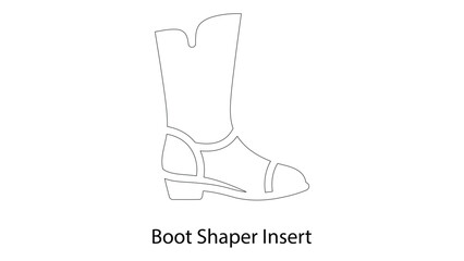 Boot shaper insert icon, outline style a tool for maintaining footwear shape, keeping boots upright and wrinkle free © Icon Sets