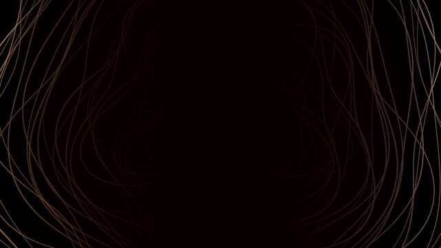 Dark, abstract, flowing lines animate in a mesmerizing loop, creating a subtle, organic motion background on a black canvas.