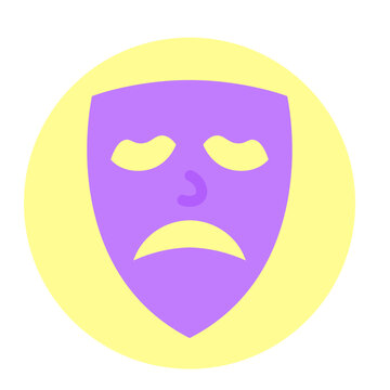 Actor Mask Vector Flat Icon Design