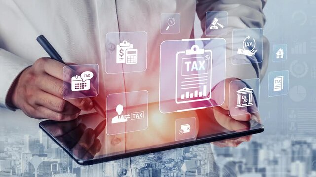 Financial regulation and tax compliance concept showing tax document, VAT, transaction flow, and financial auditing in modern financial system Marrow