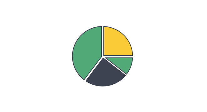 Visualizing Analytical Data With a Conceptual Pie Chart Representing Proportions and Statistical Distribution For Business And Finance Decisions