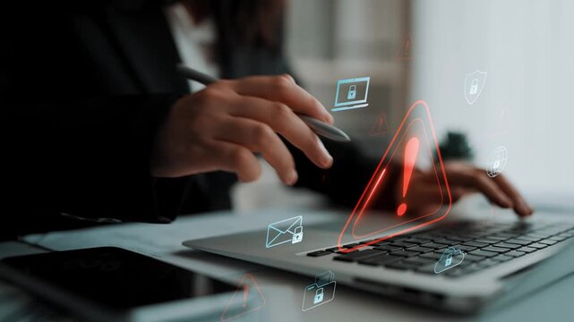 Cybersecurity threat alert protects data. Cyber security threat alert prevents access, alert warns breach, defends system, and cyber security threat alert identifies risk. Marrow