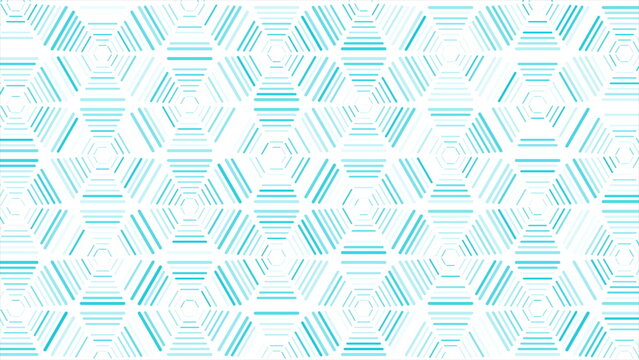 Geometric minimal background with abstract linear hexagons grid