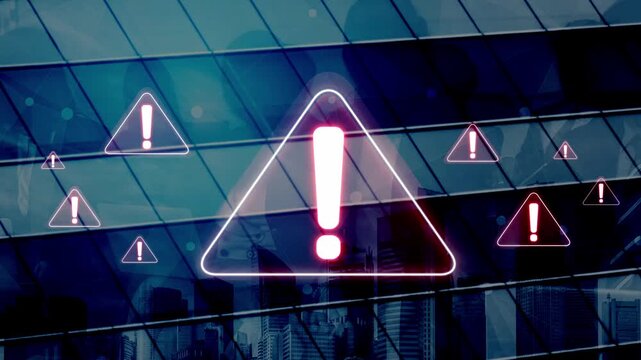 Cybersecurity alert warning showing red cyber for data breach, network threat, and cyber security system vulnerability with emphasis on security risk, caution, digital protection Marrow