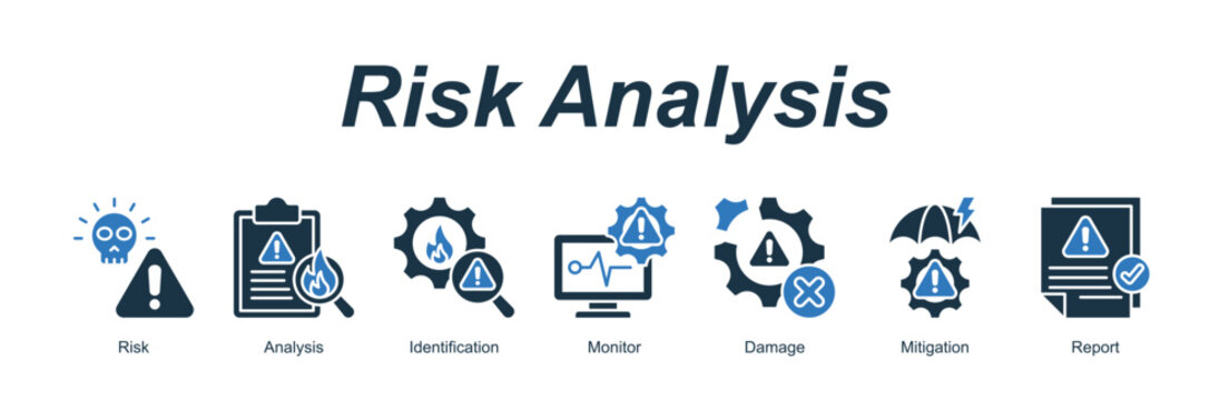 Risk Analysis  banner web icon vector illustration concept with an icon of medical with icon of Ambulance, Emergency Call, Defibrillator, Medical Stretcher, Fi.