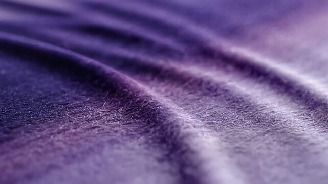 Abstract Purple Fabric Texture CloseUp Macro Shot.