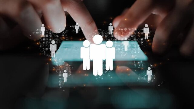 Global human network and workforce distribution highlight human, network, and global presence through digital connection and team coordination Marrow