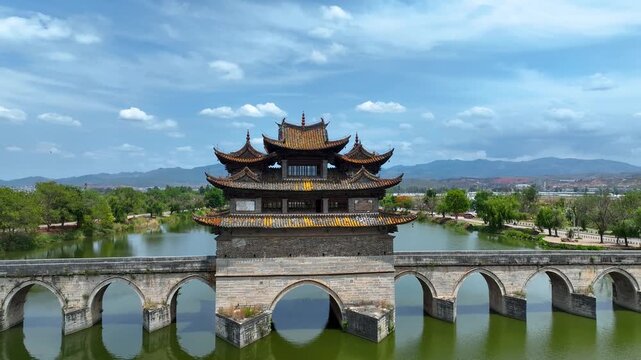 Double Dragon Bridge in Jianshui Yunnan China