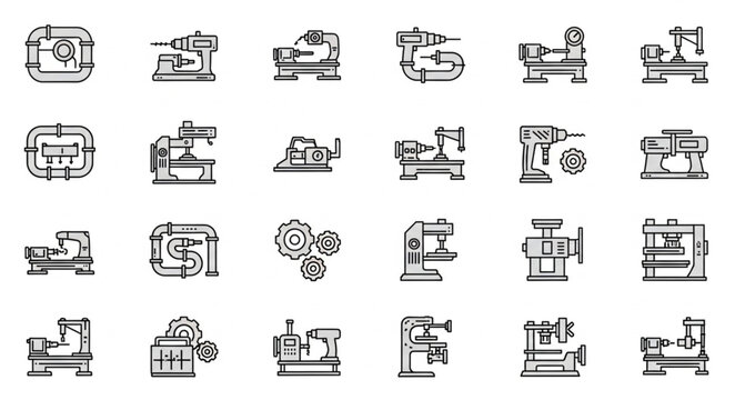 Industrial factory machines and equipment.