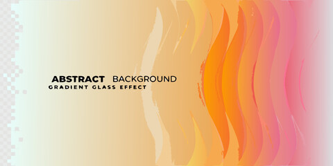Naklejka premium Abstract gradient wave background with glass effect