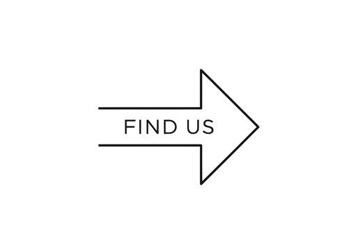 Find Us Arrow Sign