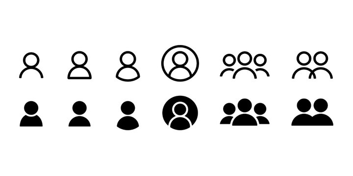 User, people, icon set. Avatar vector illustration design.
