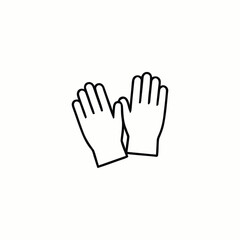 Obraz premium Two simple hand gloves icon isolated on white background