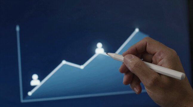 Business professional using digital ecommerce system with virtual shopping cart, online payment, customer service interface, data visualization to represent modern retail technology, commerce strategy