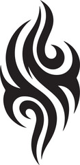 Fototapeta premium Abstract Black Tribal Wave Pattern