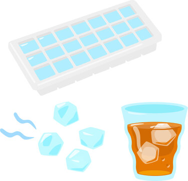 製氷皿で作った氷を入れたお茶