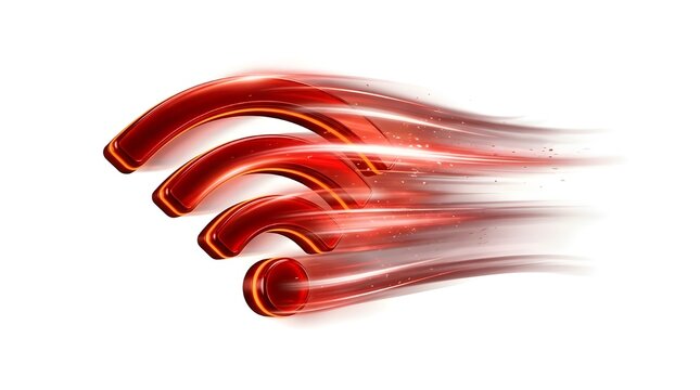 glitching wifi signal waves abstract motion blur digital disconnect concept