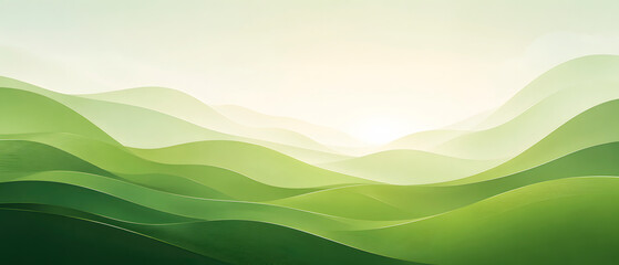 Obraz premium Abstract botanical leaves composition with soft green textures