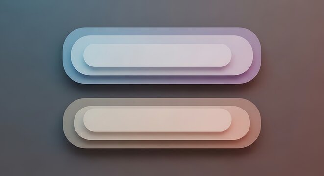 Set of glossy green vector glass shelves and blank shiny rectangle buttons for web navigation and exhibit design template