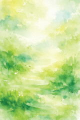 Fototapeta premium watercolor abstract greenery painting art