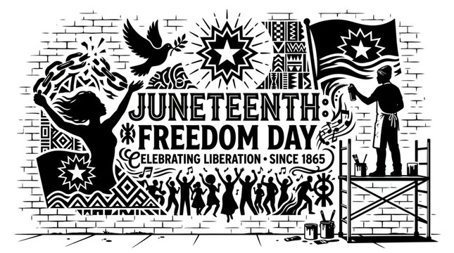Juneteenth Freedom Day celebration illustration
