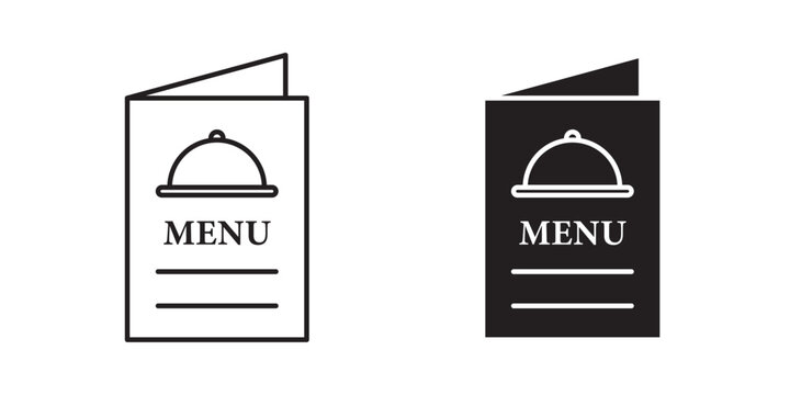 Menu icon Cafe Menu Booklet Vector Icons Restaurant Food Menu Symbol Pack Dining Menu Card Line Icon Set  Food Service Outline Menu Icons Menu Brochure Glyph Symbol Set 