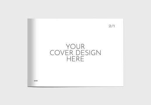 A4 Landscape Cover Mockup