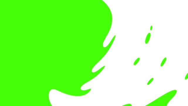 Liquid Wave Transition Fluid Splatter Alpha Channel and Green Screen
