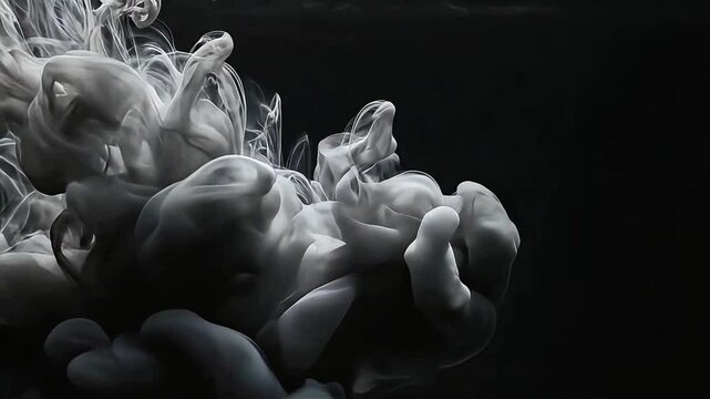 Motion capture of smoke swirling in dark environment creates vibe