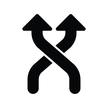 shuffle solid icon vector design good for web or mobile app