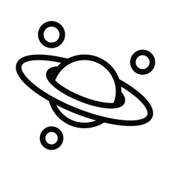 saturn outline icon vector design good for web or mobile app © taufiq