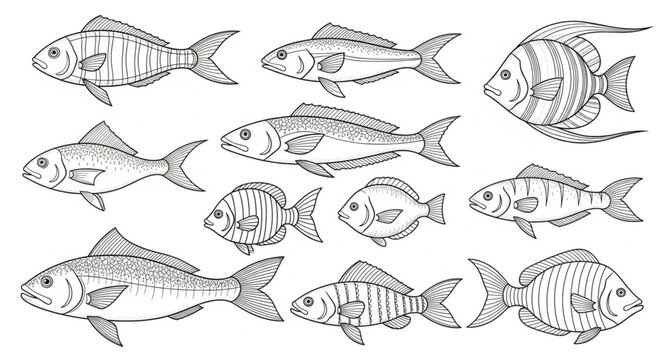 School of Fish Swimming Together.