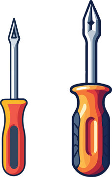 Set cacciaviti illustrazione vettoriale utensili	