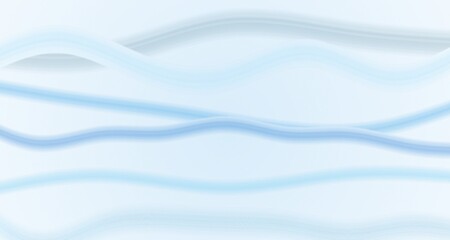 Obraz premium Translucent flowing silk ribbon waves on a light background