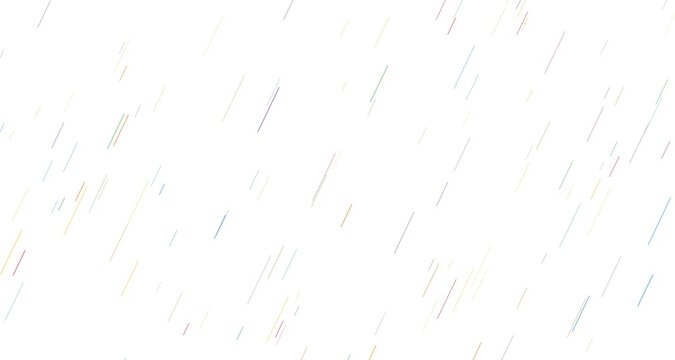 Rainbow dashed streaks across white canvas