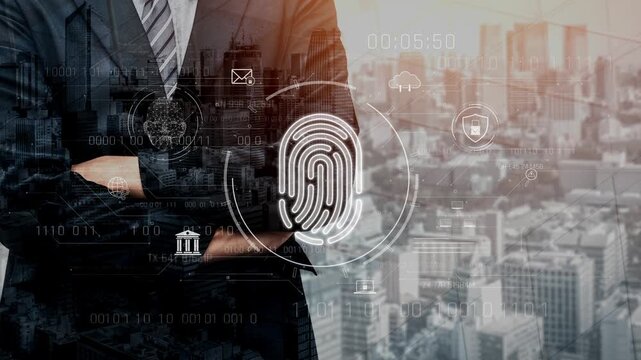 Biometric fingerprint identification and cybersecurity system ensuring secure access, identity verification, cloud data protection, and digital safety Marrow