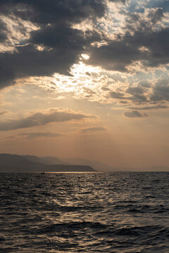 sunset over the sea