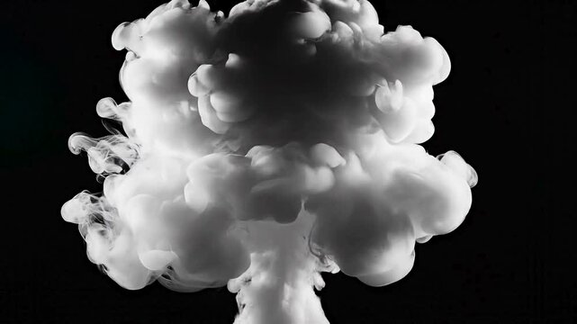 A video captures a large cloud of smoke rising high in the air.