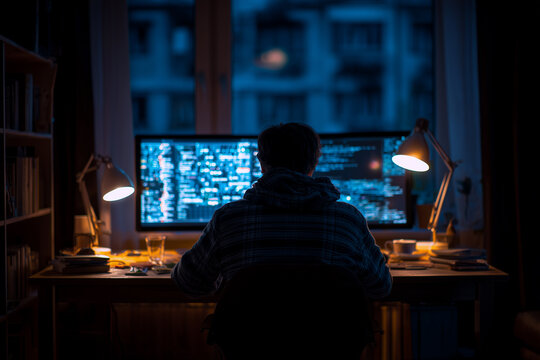 developer working night