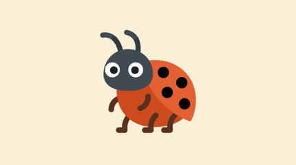 A cartoon ladybug with big eyes. © Ira Project