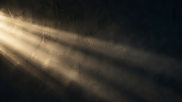 Dramatic God Rays Light Beams Cutting Through Darkness