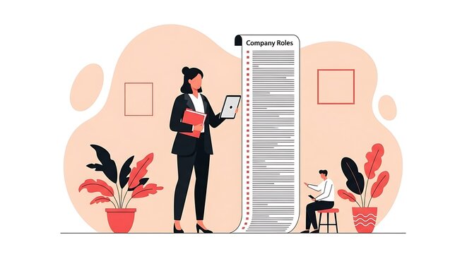 Company roles and responsibilities illustration